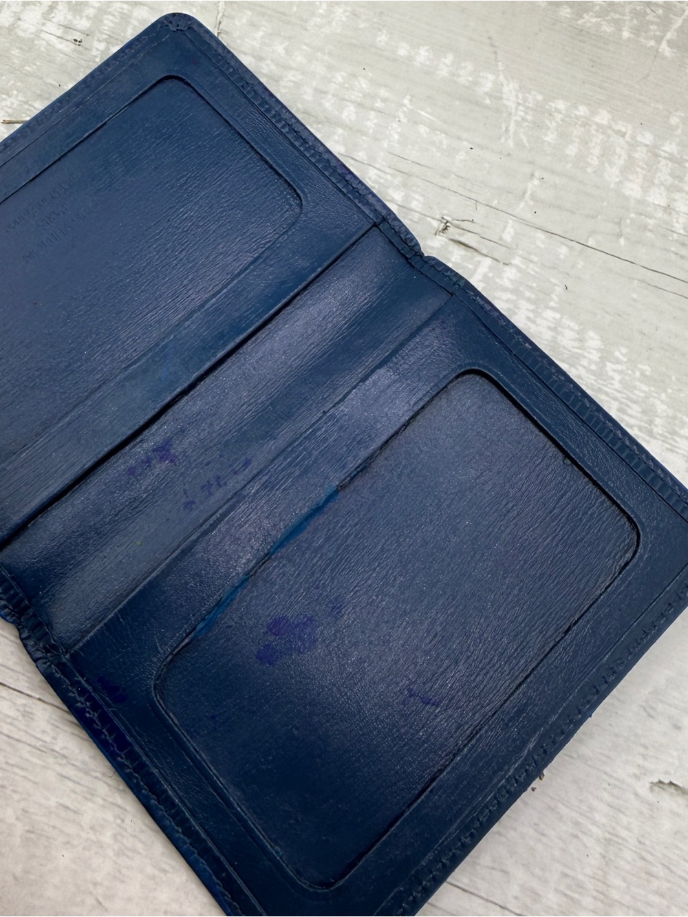 AUTHENTIC Louis Vuitton Compact Card Case Wallet. Blue. - Picture 3 of 13